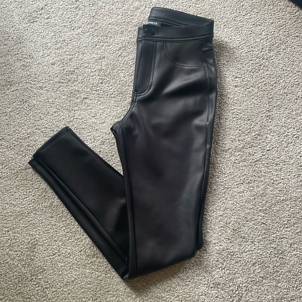 Express faux leather leggings